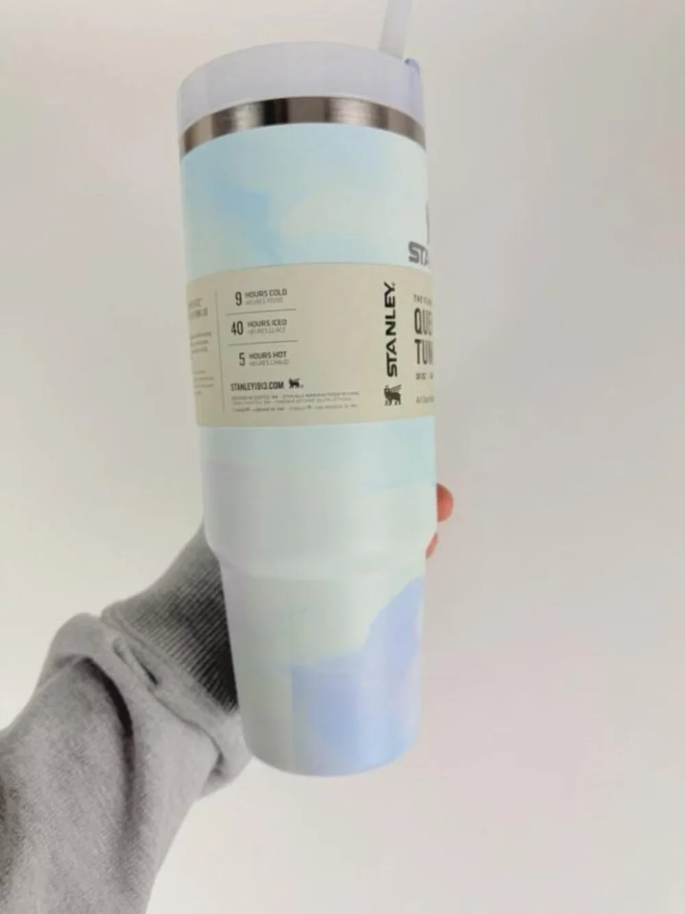 Stanley Quencher 40oz Tumbler Cool Serene Brushstrokes, New in Box - Picture 8 of 8